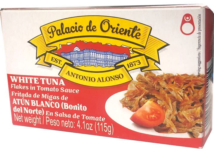 Palacio de Oriente White Tuna Flakes in Tomato Sauce 4.1 oz